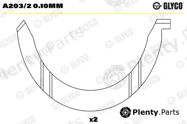 Glyco A203/20.10mm — Thrust Washer, crankshaft