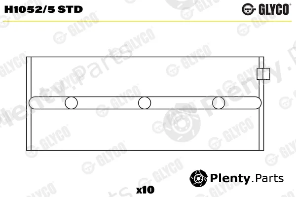 Glyco H1052/5STD — Crankshaft Bearing