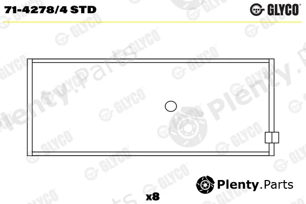 Glyco 71-4278/4STD — Connecting Rod Bearing