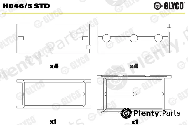 Glyco H046/5STD — Crankshaft Bearing