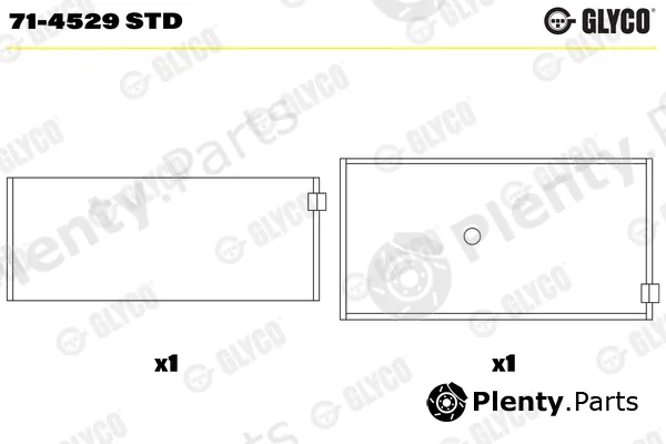 Glyco 71-4529STD — Connecting Rod Bearing