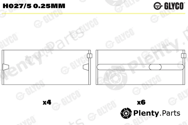 Glyco H027/50.25mm — Crankshaft Bearing