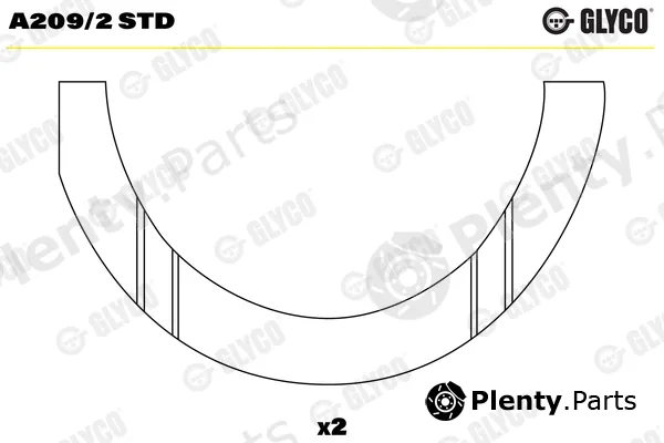 Glyco A209/2STD — Thrust Washer, crankshaft