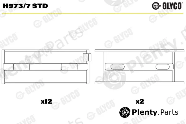 Glyco H973/7STD — Crankshaft Bearing