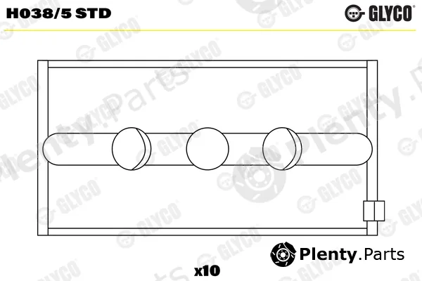 Glyco H038/5STD — Crankshaft Bearing