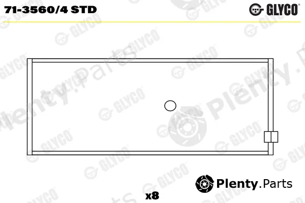Glyco 71-3560/4STD — Connecting Rod Bearing