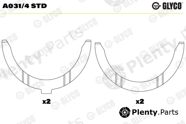 Glyco A031/4STD — Thrust Washer, crankshaft