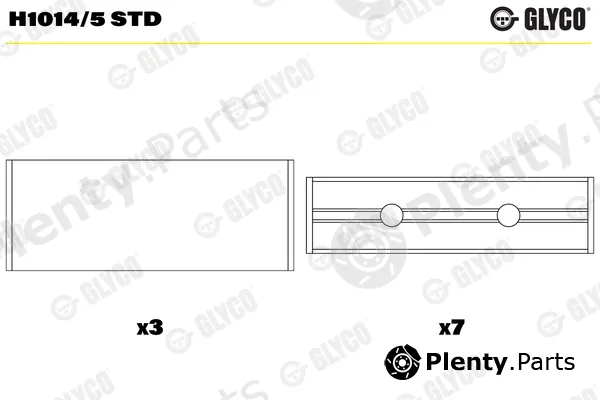 Glyco H1014/5STD — Crankshaft Bearing