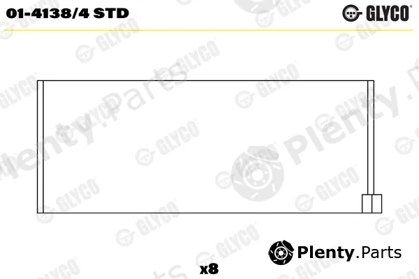 Glyco 01-4138/4STD — Connecting Rod Bearing