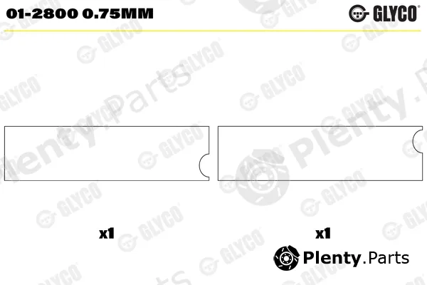 Glyco 01-28000.75mm — Connecting Rod Bearing