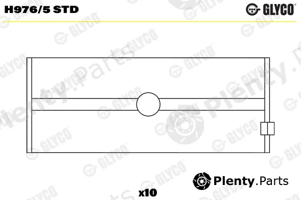 Glyco H976/5STD — Crankshaft Bearing