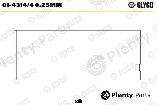 Glyco 01-4314/40.25mm — Connecting Rod Bearing