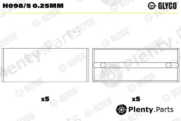 Glyco H098/50.25mm — Crankshaft Bearing