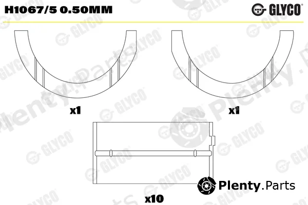 Glyco H1067/50.50mm — Crankshaft Bearing