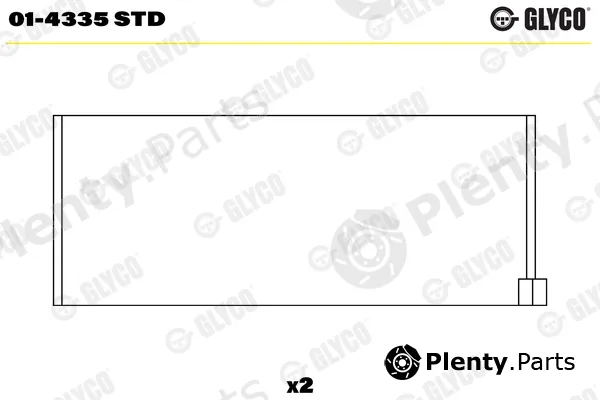 Glyco 01-4335STD — Connecting Rod Bearing