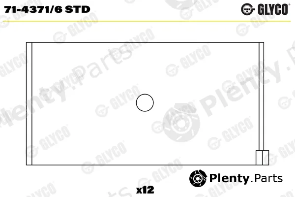 Glyco 71-4371/6STD — Connecting Rod Bearing