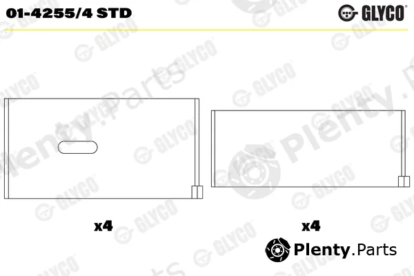 Glyco 01-4255/4STD — Connecting Rod Bearing