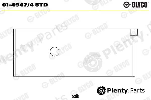 Glyco 01-4947/4STD — Connecting Rod Bearing