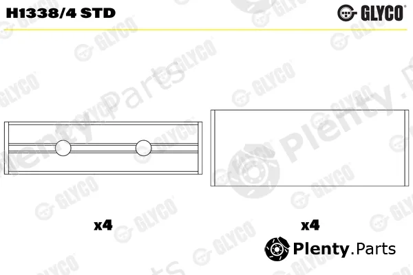 Glyco H1338/4STD — Crankshaft Bearing