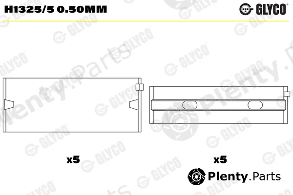 Glyco H1325/50.50mm — Crankshaft Bearing