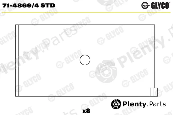 Glyco 71-4869/4STD — Connecting Rod Bearing