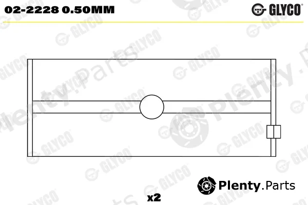 Glyco 02-22280.50mm — Crankshaft Bearing