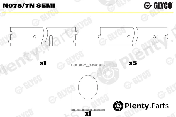 Glyco N075/7NSEMI — Camshaft Bearing