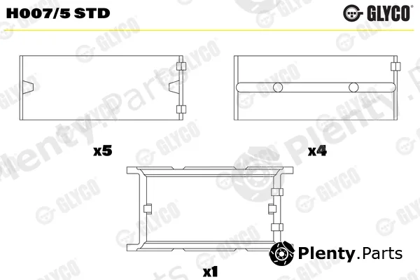 Glyco H007/5STD — Crankshaft Bearing