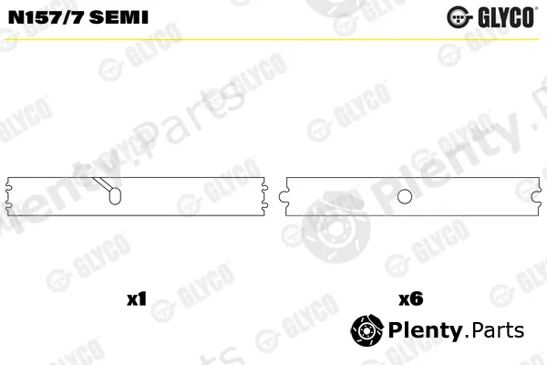 Glyco N157/7SEMI — Camshaft Bearing