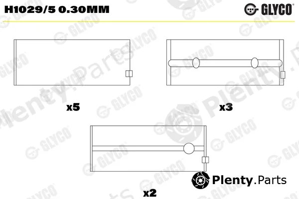 Glyco H1029/50.30mm — Crankshaft Bearing