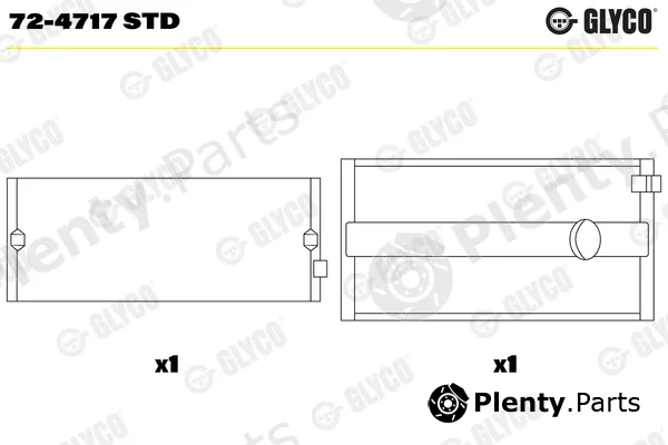 Glyco 72-4717STD — Crankshaft Bearing