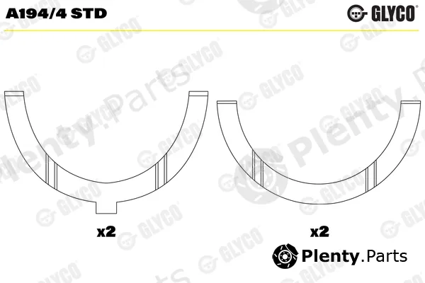Glyco A194/4STD — Thrust Washer, crankshaft