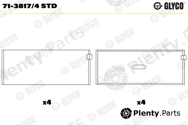 Glyco 71-3817/4STD — Connecting Rod Bearing