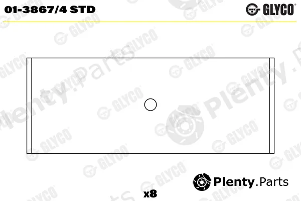 Glyco 01-3867/4STD — Connecting Rod Bearing