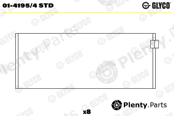 Glyco 01-4195/4STD — Connecting Rod Bearing