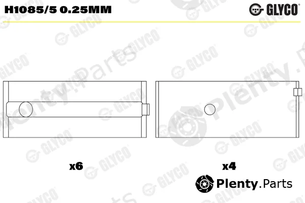 Glyco H1085/50.25mm — Crankshaft Bearing
