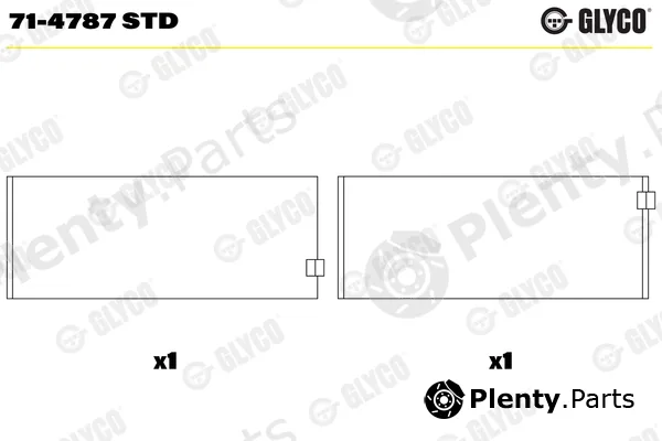 Glyco 71-4787STD — Connecting Rod Bearing