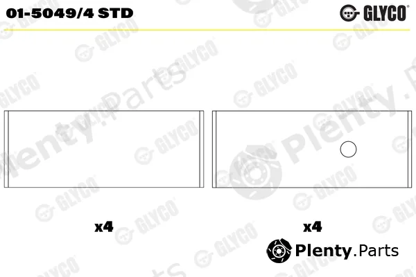 Glyco 01-5049/4STD — Connecting Rod Bearing