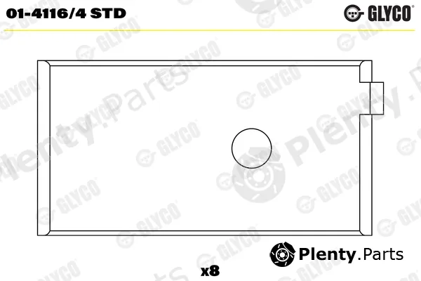 Glyco 01-4116/4STD — Connecting Rod Bearing