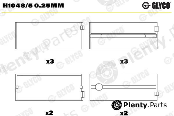 Glyco H1048/50.25mm — Crankshaft Bearing