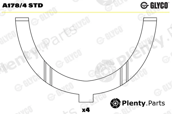 Glyco A178/4STD — Thrust Washer, crankshaft