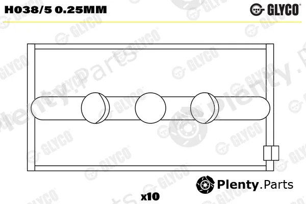 Glyco H038/50.25mm — Crankshaft Bearing