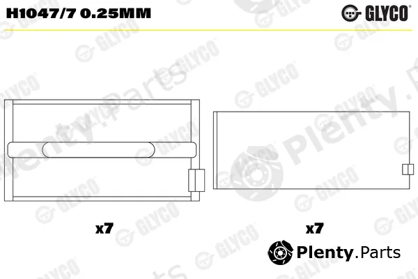 Glyco H1047/70.25mm — Crankshaft Bearing