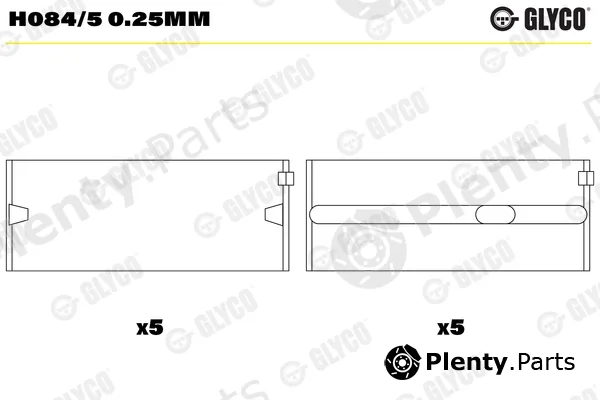 Glyco H084/50.25mm — Crankshaft Bearing