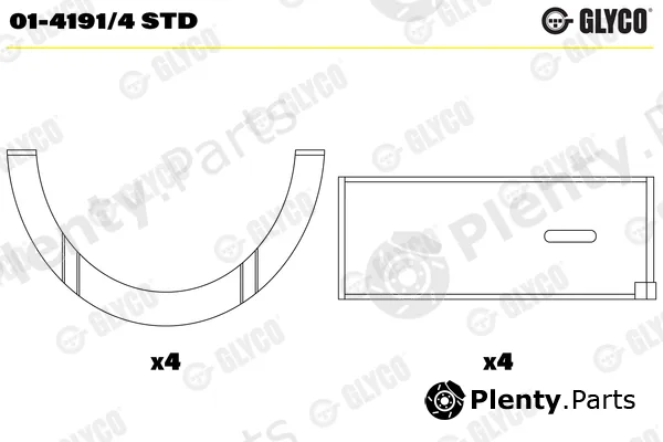 Glyco 01-4191/4STD — Connecting Rod Bearing