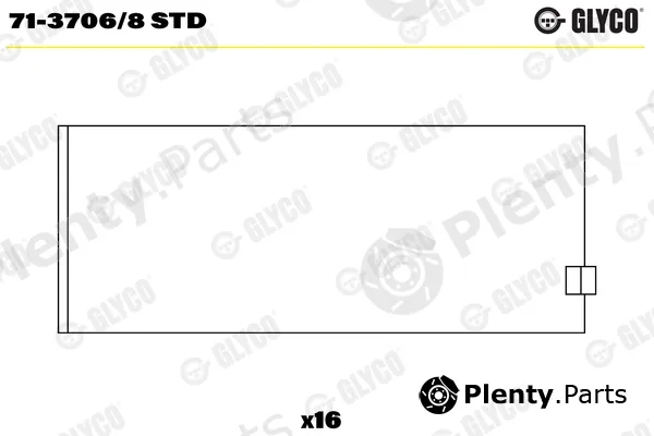 Glyco 71-3706/8STD — Connecting Rod Bearing