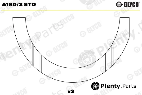 Glyco A180/2STD — Thrust Washer, crankshaft