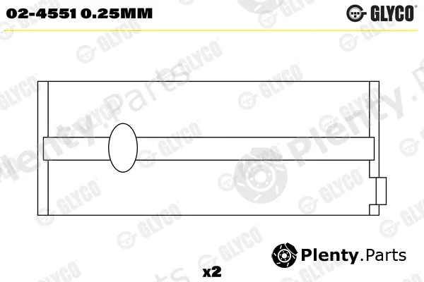 Glyco 02-45510.25mm — Crankshaft Bearing