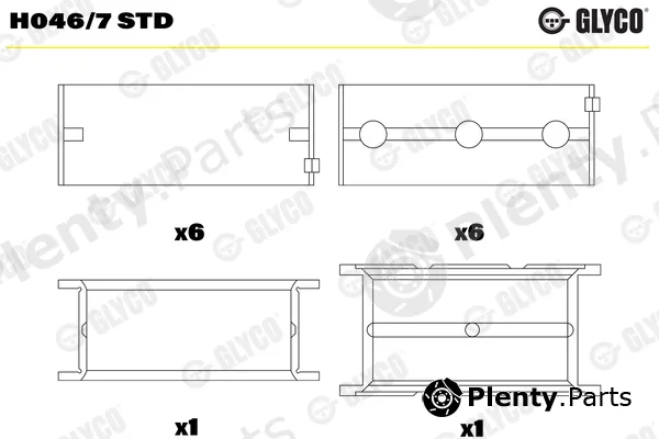 Glyco H046/7STD — Crankshaft Bearing