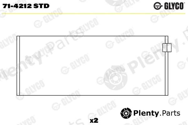 Glyco 71-4212STD — Connecting Rod Bearing